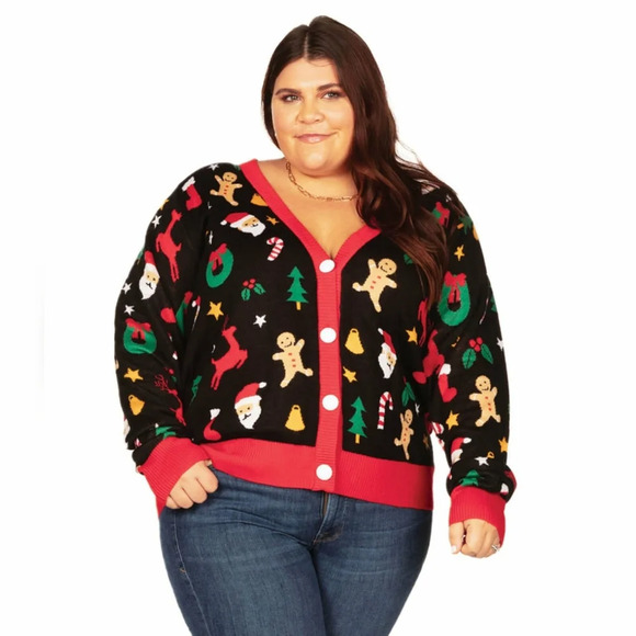 Tipsy Elves Cookie Cutter Cardigan Sweater Size XXL - Picture 1 of 5